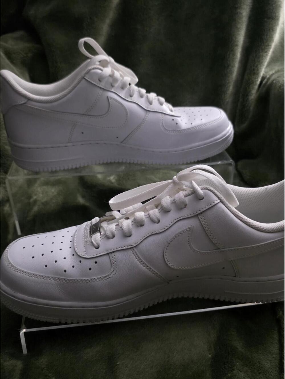 Men's Shoes Nike All White Air Force 1 '07 Low Top Casual Sneakers Men's 11